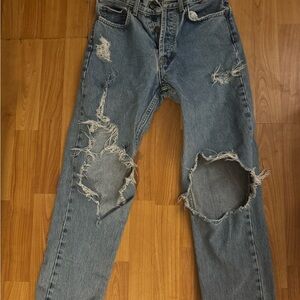Carmar Blue Relaxed Distressed Jeans